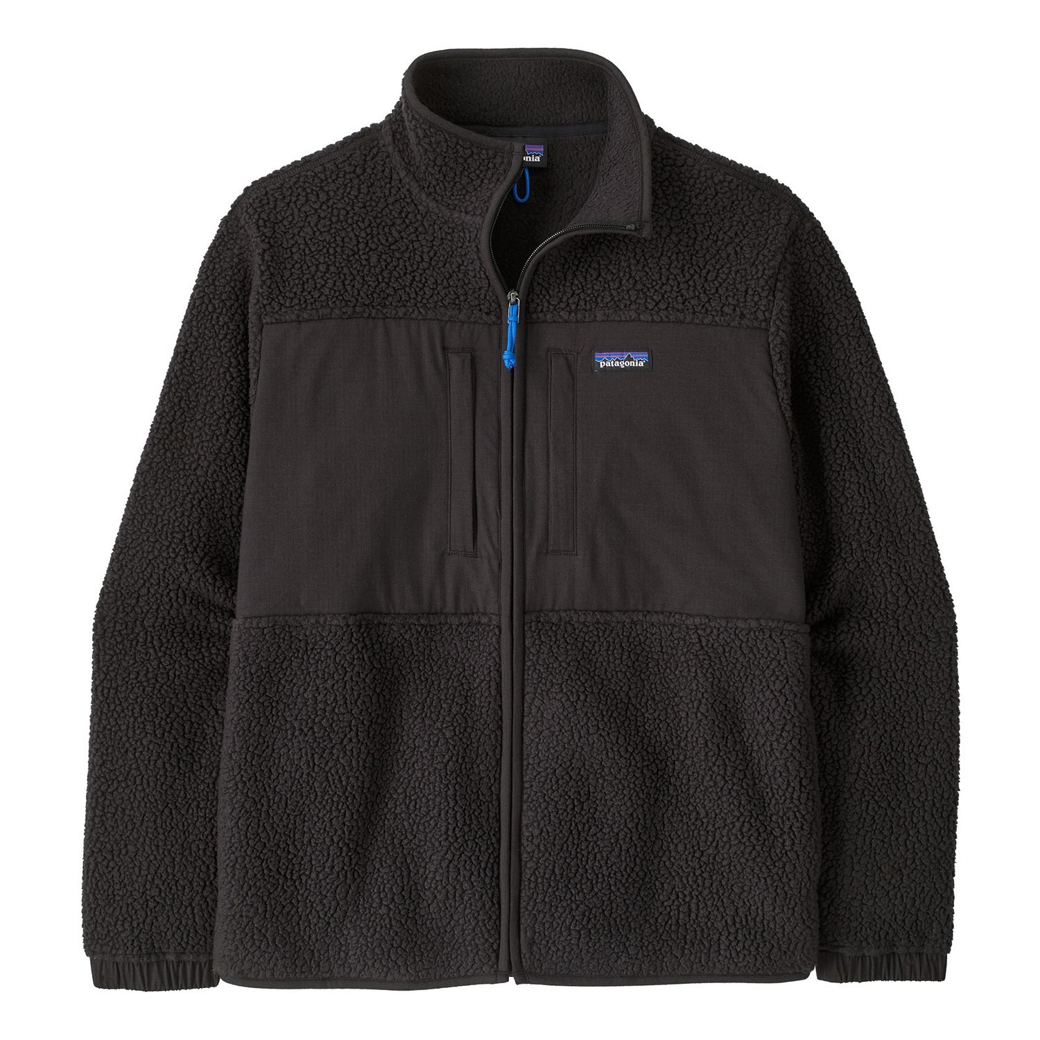 Patagonia M\'s Retro Pile Patch Jacket BLK ryhmässä Vaatteet ja kengät / Vaatetus / Takit / Fleecetakit @ Sportfiskeprylar.se (22780-BLK-Sr)