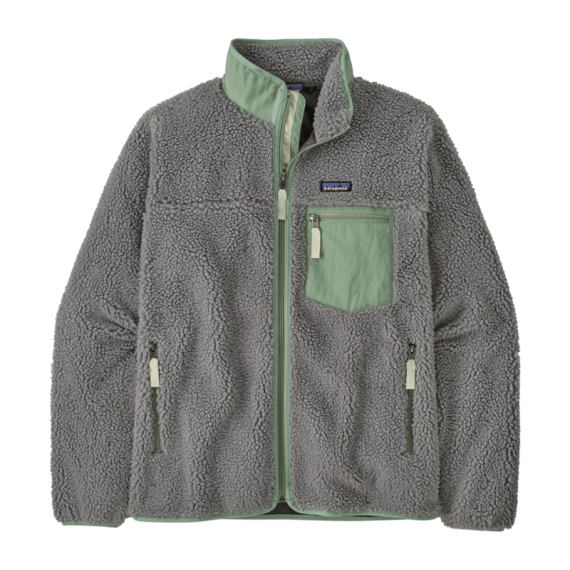 Patagonia M\'s Classic Retro-X Jacket Forever Grey ryhmässä Vaatteet ja kengät / Vaatetus / Takit / Fleecetakit @ Sportfiskeprylar.se (23057-FEGY-Sr)