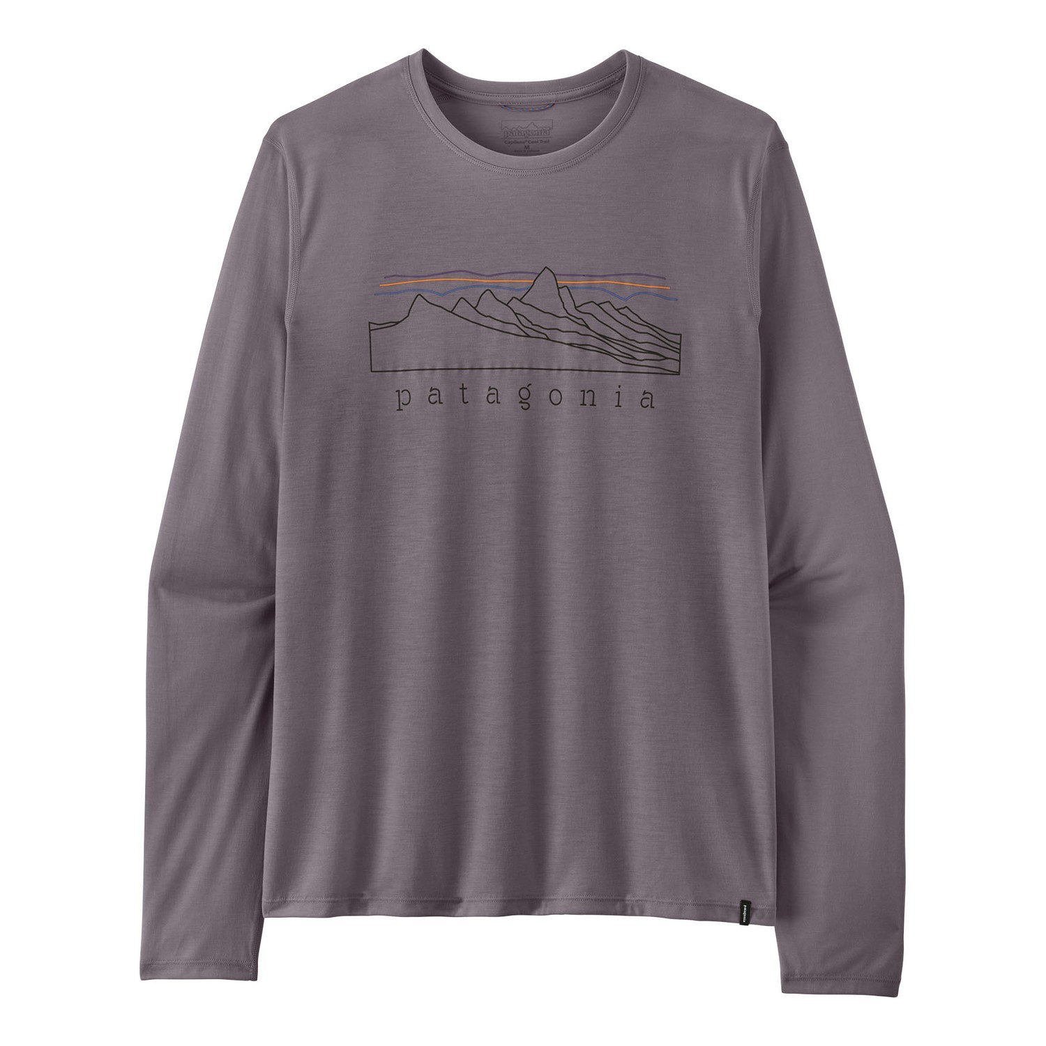 Patagonia M\'s L/S Cap Cool Trail Shirt - Stratapeaks MYGR ryhmässä Vaatteet ja kengät / Vaatetus / Villapaidat / Pitkähihaiset t-paidat @ Sportfiskeprylar.se (23711-MYGR-XXLr)