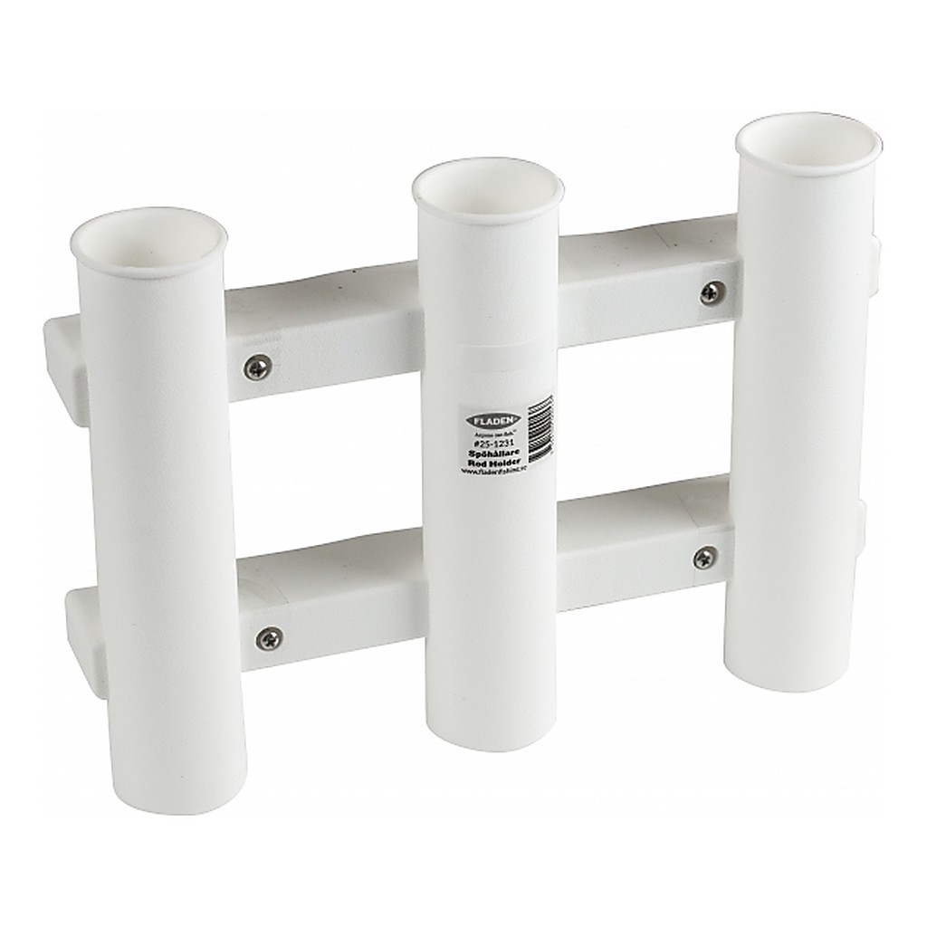 Rod Holder 3 compartments White medium 22x5x30cm ryhmässä Työkalut ja tarvikkeet / Vapapidikkeet ja -telineet / Vavanpidikkeet veneisiin @ Sportfiskeprylar.se (25-1231)