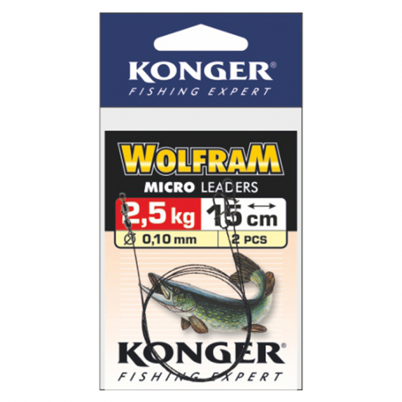 Konger Tungsten Leader (2pcs) - 20cm/10kg ryhmässä Koukut & Tarvikkeet / perukkeet & perukemateriaalit @ Sportfiskeprylar.se (260320023)