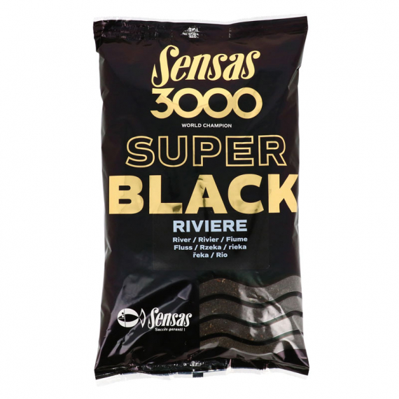 Sensas 3000 Super Black Riviere 1kg ryhmässä Uistimet / vieheet / Boiliet, Hook-syötit & Mäski / Groundbait / Groundbait @ Sportfiskeprylar.se (29-11612)