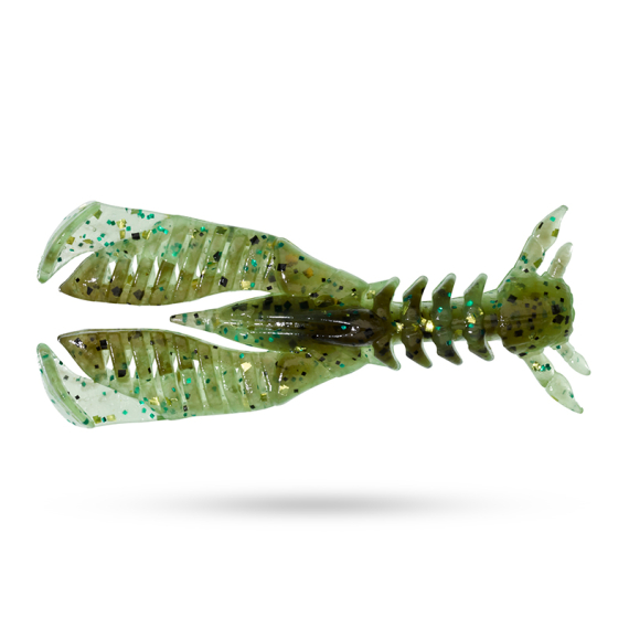 Jackall Bleeker Slit Claw 2.2 (8-pack) - Green Pump/Chart - Vieheet Jigit ja keinosyötit Ravut ja Creaturebaits-syötit Rapujigit