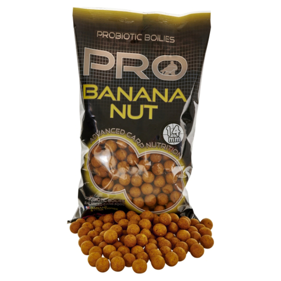 Starbaits Pro Banana Nut Boilies 800g - 14mm ryhmässä Vieheet / Boiliet, Hook-syötit & Mäski / Boiliet @ Sportfiskeprylar.se (29-64067)