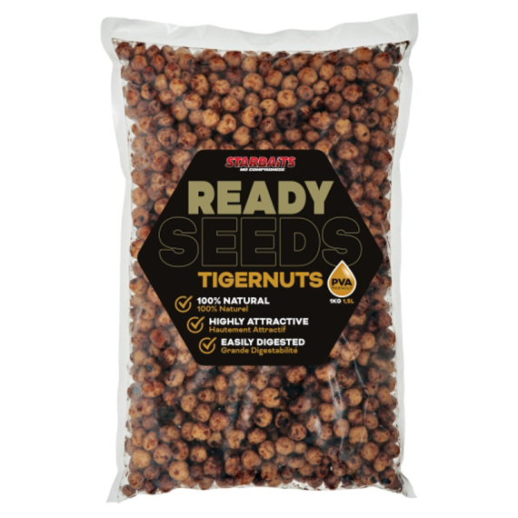 Starbaits Ready Seeds Tigernuts 1kg ryhmässä Uistimet / vieheet / Boiliet, Hook-syötit & Mäski / Partikkelit @ Sportfiskeprylar.se (29-74211)