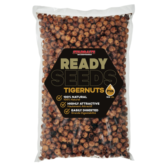 Starbaits Ready Seeds Tigernuts 1kg ryhmässä Vieheet / Boiliet, Hook-syötit & Mäski / Partikkelit @ Sportfiskeprylar.se (29-74211)