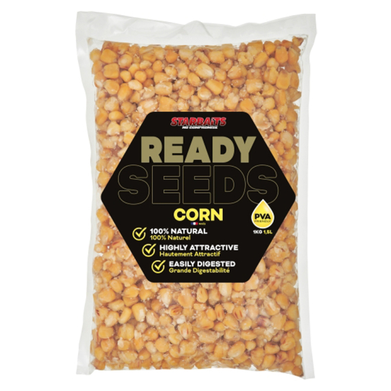 Starbaits Ready Seeds Corn 1kg ryhmässä Uistimet / vieheet / Boiliet, Hook-syötit & Mäski / Partikkelit @ Sportfiskeprylar.se (29-74213)