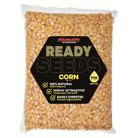Starbaits Ready Seeds Corn 3kg ryhmässä Uistimet / vieheet / Boiliet, Hook-syötit & Mäski / Partikkelit @ Sportfiskeprylar.se (29-74218)