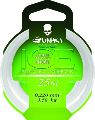 Gunki Fluorocarbone Ice, 0,34mm ryhmässä Koukut & Tarvikkeet / perukkeet & perukemateriaalit / Perukemateriaalit / Perukemateriaali Fluorcarbon @ Sportfiskeprylar.se (29-82286)
