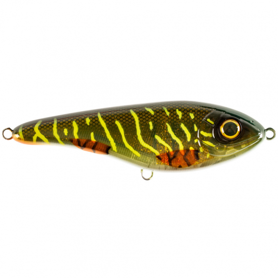Buster Jerk, sinking, 15cm, Green Motoroil Pike UV ryhmässä Vieheet / Jerkit @ Sportfiskeprylar.se (29-EG048-C755G)