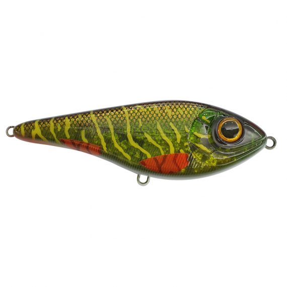 Buster Swim, slow sink, 13cm - Green Motoroil Pike UV ryhmässä Vieheet / Swimbaits / Kovat uistimet @ Sportfiskeprylar.se (29-EG228-C755G)