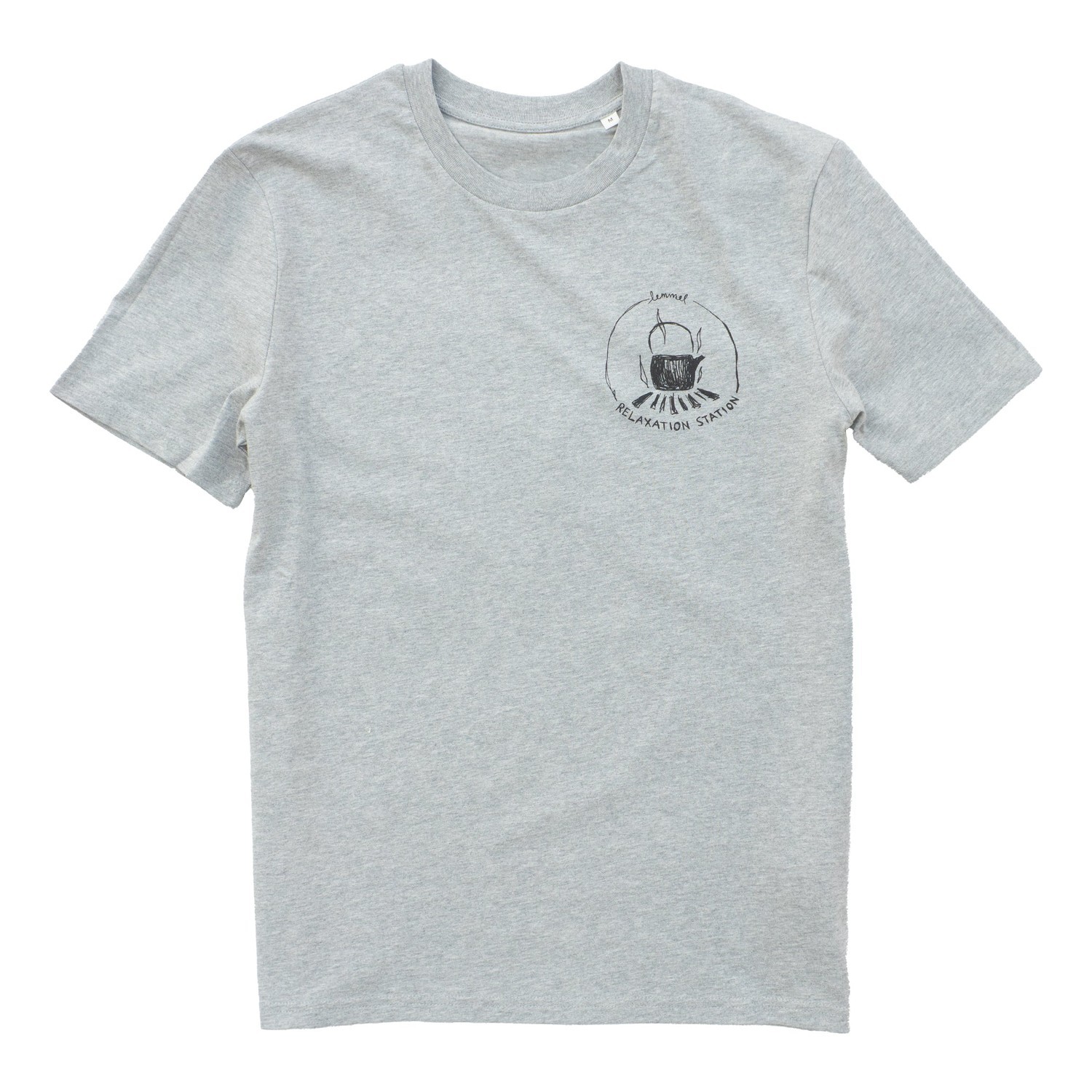 Lemmel T-shirt Mörkt Som Framtiden Heather grey w black print ryhmässä Vaatteet ja kengät / Vaatetus / T-paidat @ Sportfiskeprylar.se (3010105-6934r)
