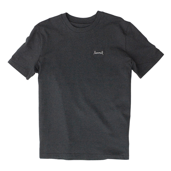 Lemmel T-shirt Lemmel - Dk. Heather grey w white embroided logo ryhmässä Vaatteet ja kengät / Vaatetus / T-paidat @ Sportfiskeprylar.se (3010111-5334r)