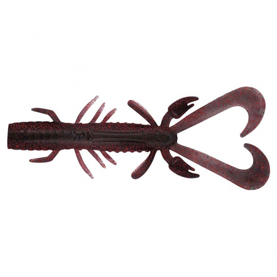 Daiwa Bait Junkie Risky Critter 7,6cm (6pcs) - Ghost Black Red Belly ryhmässä Vieheet / Jigit ja keinosyötit / Ahven- ja kuhajigit @ Sportfiskeprylar.se (32-217649)
