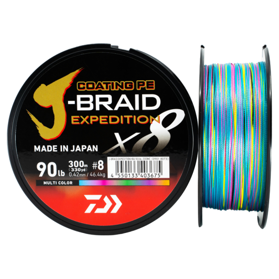 Daiwa J-Braid Expedition x8E 300m Multi Color ryhmässä Siimat / Kuitu- ja supersiimat @ Sportfiskeprylar.se (32-222784r)