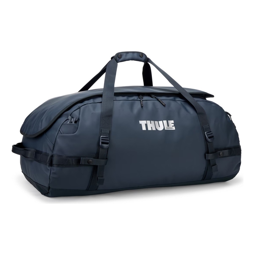 Thule Chasm Recycled Duffel 90L - Darkest Blue ryhmässä Säilytys / Varustelaukut @ Sportfiskeprylar.se (3205596)