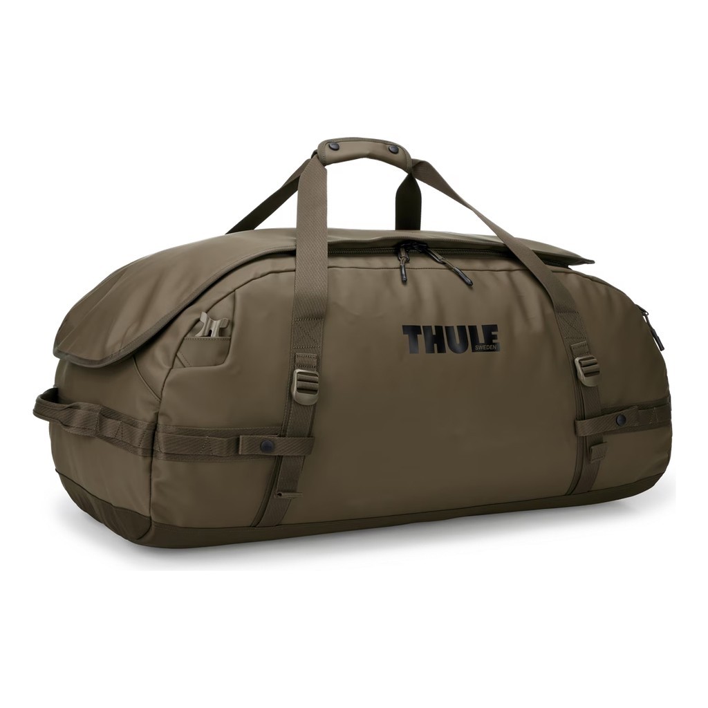 Thule Chasm Recycled Duffel 90L - Deep Khaki ryhmässä Säilytys / Varustelaukut @ Sportfiskeprylar.se (3205597)