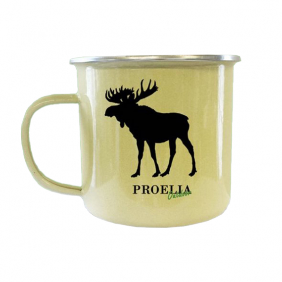 Proelia Outdoor Enamelled Cup Moose 450 ml ryhmässä Retkeily / ulkoilu / Retkikeittiöt & keittiövälineet / Kupit ja mukit @ Sportfiskeprylar.se (32122-PROEL)
