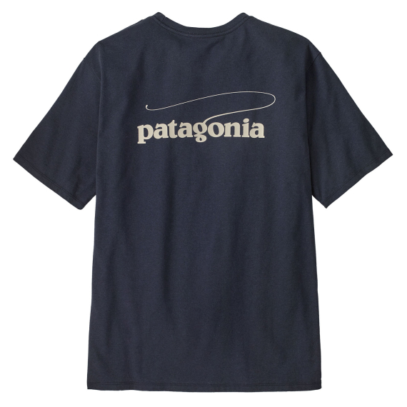 Patagonia M\'s Casting Logo Responsibili-Tee Smolder Blue ryhmässä Vaatteet ja kengät / Vaatetus / T-paidat @ Sportfiskeprylar.se (37811-SMDB-Lr)