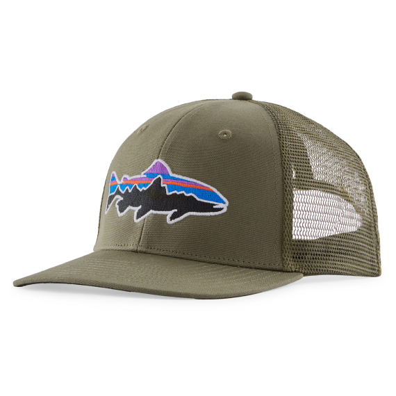 Patagonia Fitz Roy Trout Trucker Hat BSNG ryhmässä Vaatteet ja kengät / Lippalakit ja päähineet / Lippikset / Trucker lippikset @ Sportfiskeprylar.se (38288-BSNG-ALL)