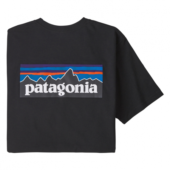 Patagonia M\'s P-6 Logo Responsibili-Tee Black ryhmässä Vaatteet ja kengät / Vaatetus / T-paidat @ Sportfiskeprylar.se (38504-BLK-Sr)