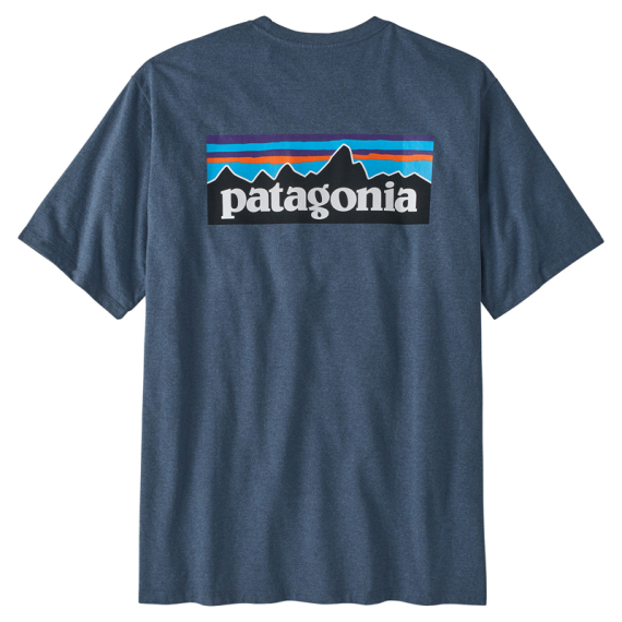 Patagonia M\'s P-6 Logo Responsibili-Tee, Utility Blue ryhmässä Vaatteet ja kengät / Vaatetus / T-paidat @ Sportfiskeprylar.se (38504-UTB-Sr)