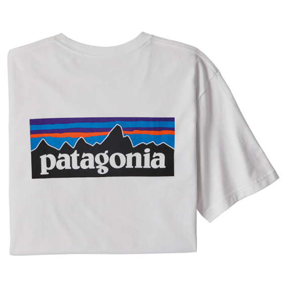 Patagonia M\'s P-6 Logo Responsibili-Tee White ryhmässä Vaatteet ja kengät / Vaatetus / T-paidat @ Sportfiskeprylar.se (38504-WHI-Sr)