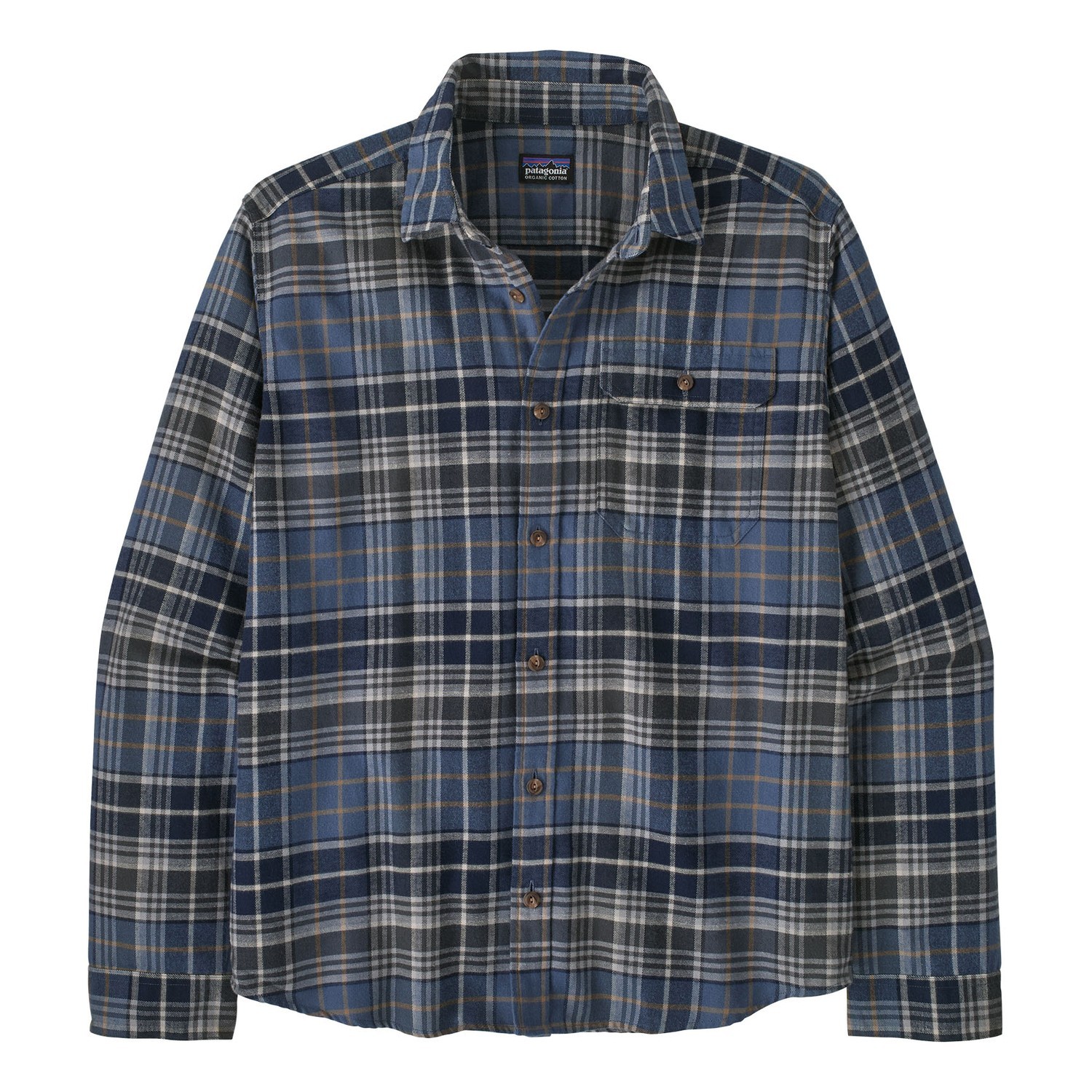 Patagonia M\'s L/S LW Fjord Flannel Shirt DPNV ryhmässä Vaatteet ja kengät / Vaatetus / Paidat @ Sportfiskeprylar.se (42410-DPNV-XXLr)