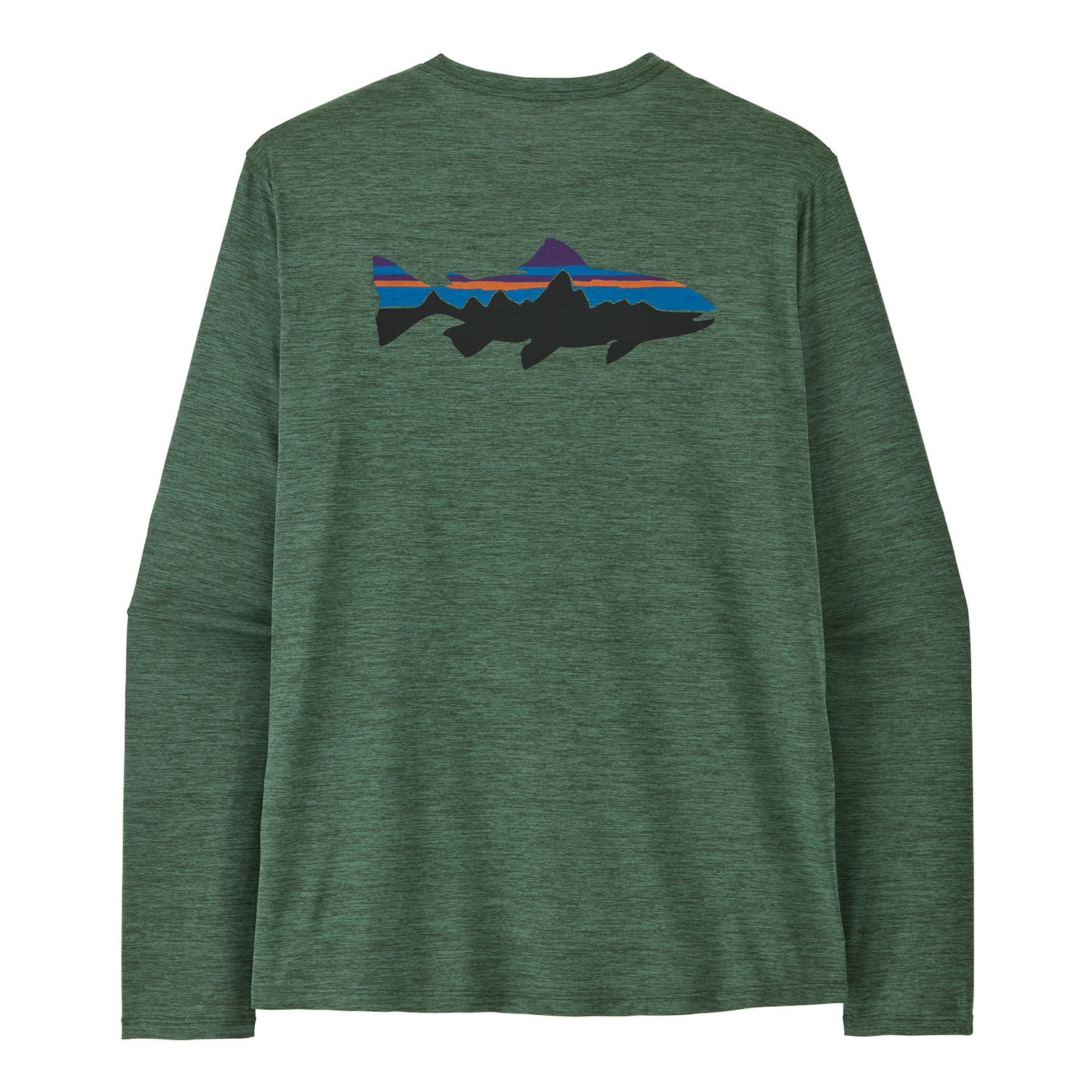 Patagonia M\'s L/S Cap Cool Daily Shirt - Fitz Roy Trout CYGX ryhmässä Vaatteet ja kengät / Vaatetus / Villapaidat / Pitkähihaiset t-paidat @ Sportfiskeprylar.se (45452-CYGX-XXLr)
