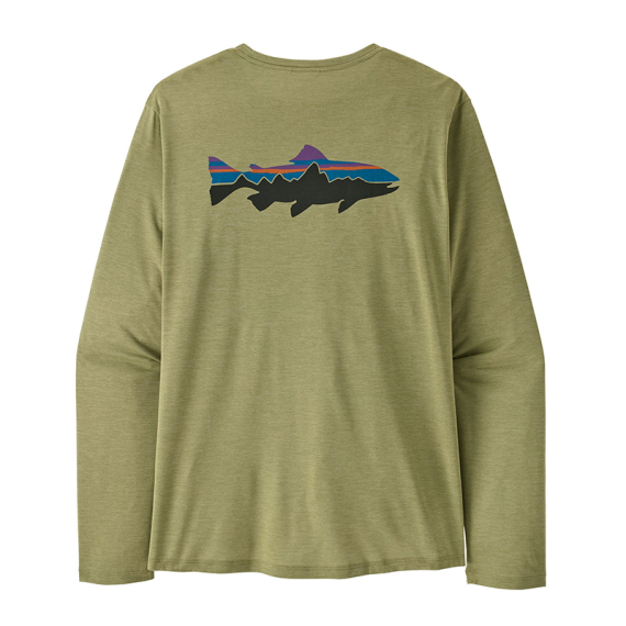 Patagonia M\'s L/S Cap Cool Daily Shirt Fitz Roy Trout GGNX ryhmässä Vaatteet ja kengät / Vaatetus / T-paidat @ Sportfiskeprylar.se (45452-GGNX-Lr)