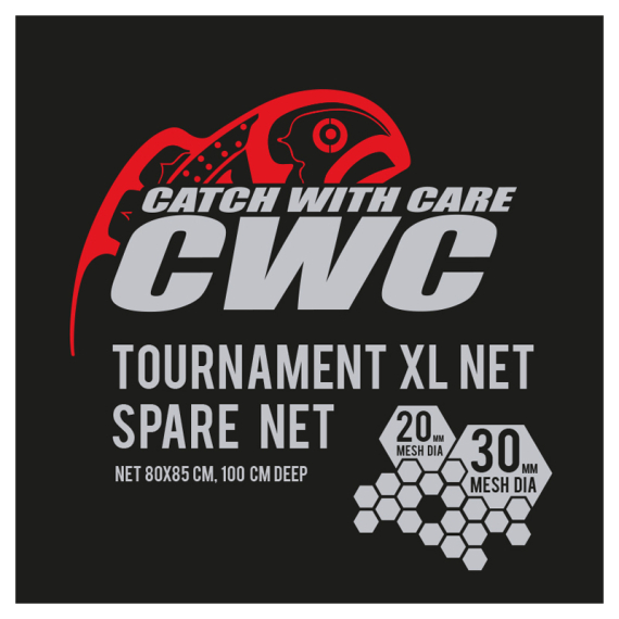 CWC Tournament XL 100cm, D20/D30 Spare Net ryhmässä Työkalut & Lisätarvikkeet / Kalastushaavit / Haavilaukut @ Sportfiskeprylar.se (49-FNETCWC4S)