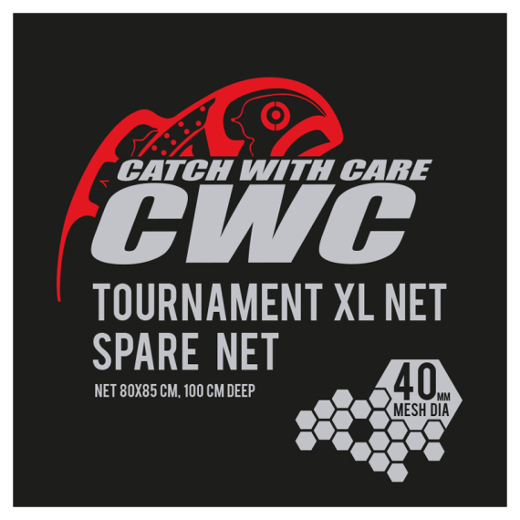 CWC Tournament XL 100cm, D40 Spare Net ryhmässä Työkalut & Lisätarvikkeet / Kalastushaavit / Haavilaukut @ Sportfiskeprylar.se (49-FNETCWC4SX)