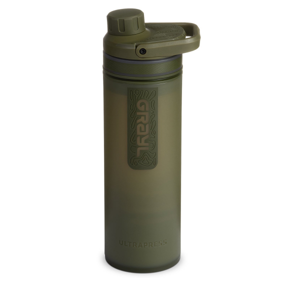 Grayl UltraPress 500ml Purifier Bottle - Olive Drab ryhmässä Retkeily / ulkoilu / Muut retkeilyvarusteet / Water Filters & Purifiers @ Sportfiskeprylar.se (500-ODG)