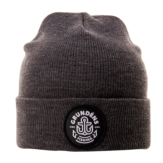 Grundéns Watchhouse Beanie Anchor, Black Heather ryhmässä Vaatteet ja kengät / Lippalakit ja päähineet / Lakit & pipot @ Sportfiskeprylar.se (50386-004-0001)