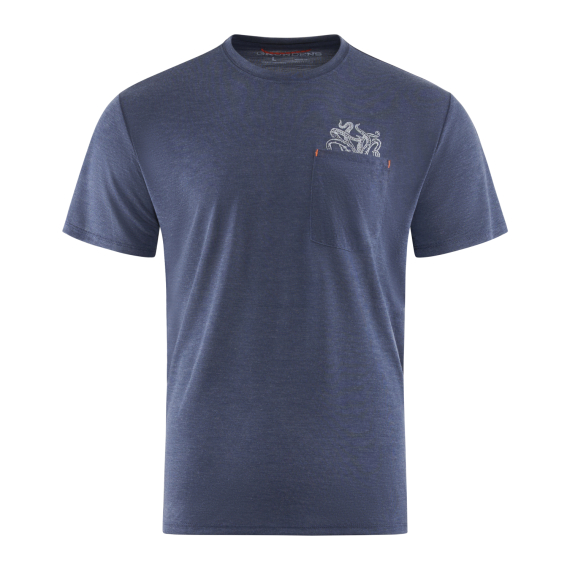 Grundéns Species Pocket Tee Dark Navy Heather ryhmässä Vaatteet ja kengät / Vaatetus / T-paidat @ Sportfiskeprylar.se (50478-469-0014r)
