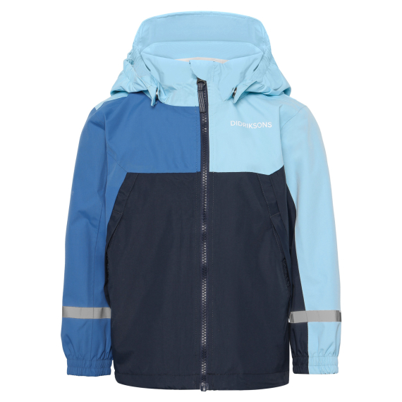 Didriksons Pilvi Kids Jacket Light Sea Blue ryhmässä Vaatteet ja kengät / Vaatetus / Takit / Sadetakit @ Sportfiskeprylar.se (505267G17090r)