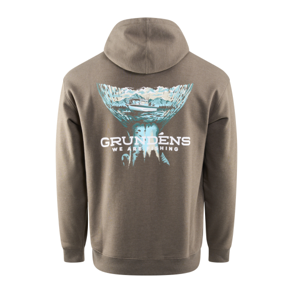 Grundéns Salmon Tailscape Hoodie Otter Heather ryhmässä Vaatteet ja kengät / Vaatetus / Villapaidat / Hupparit @ Sportfiskeprylar.se (50530-242-0014r)
