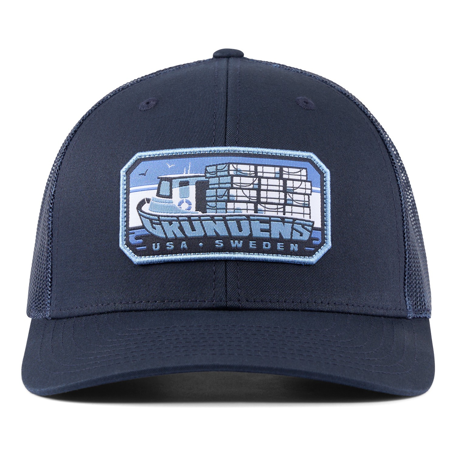 Grundéns Trapper Trucker Navy ryhmässä Vaatteet ja kengät / Lippalakit ja päähineet / Lippikset / Trucker lippikset @ Sportfiskeprylar.se (50536-410-0001)