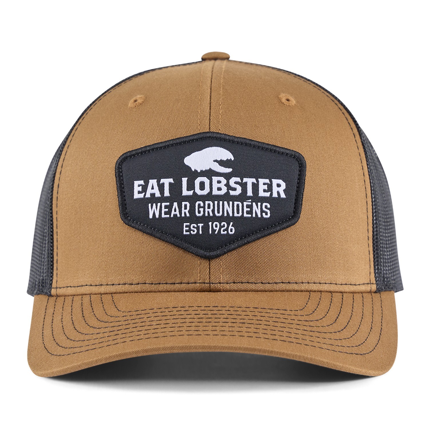 Grundéns Eat Lobster Trucker Dark Rum ryhmässä Vaatteet ja kengät / Lippalakit ja päähineet / Lippikset / Trucker lippikset @ Sportfiskeprylar.se (50553-257-0001)