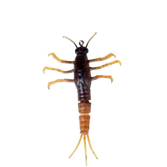 Savage Gear 3D TPE Mayfly Nymph 5cm 2.5g 1kpl 01-Brown ryhmässä Vieheet / Jigit ja keinosyötit / Ravut ja Creaturebaits-syötit / Otusjigit @ Sportfiskeprylar.se (50671)