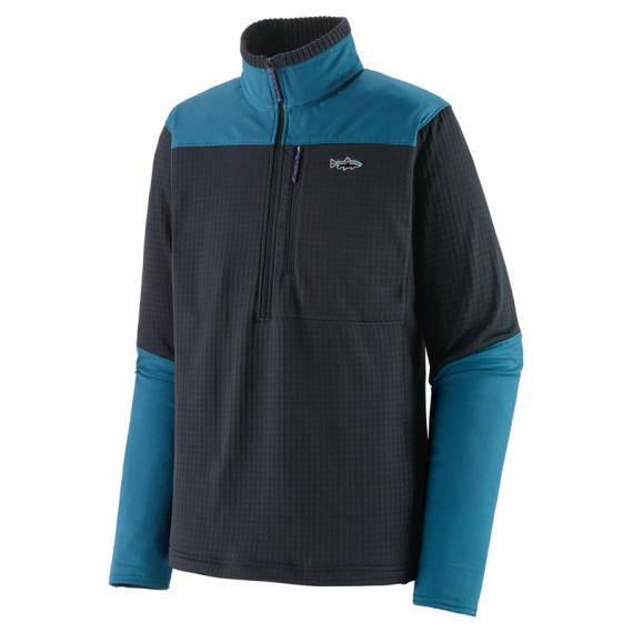 Patagonia M\'s L/S R1 Fitz Roy 1/4 Zip PIBL ryhmässä Vaatteet ja kengät / Vaatetus / Villapaidat / Paidat @ Sportfiskeprylar.se (52722-PIBL-Mr)