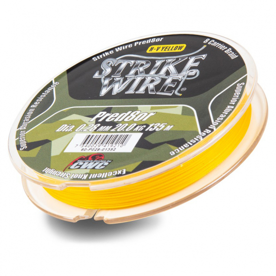 Strike Wire Predator X8, 0,36mm/30kg - 135m, H-V Yellow ryhmässä Siimat / Kuitusiimat @ Sportfiskeprylar.se (60-P036-01352)