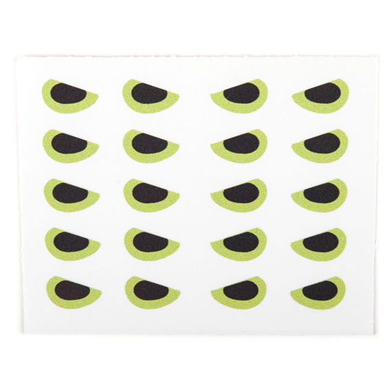 Angry Predator Eyes Chartreuse 6mm ryhmässä Koukut & Tarvikkeet / Perhonsidonta / Perhonsidontamateriaalit / Silmät @ Sportfiskeprylar.se (600003)