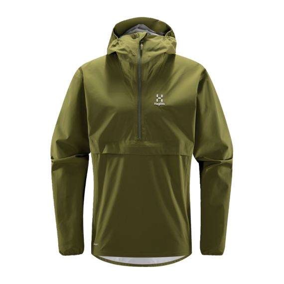 Haglöfs Sparv Proof Anorak Men Olive Green ryhmässä Vaatteet ja kengät / Vaatetus / Takit / Sadetakit @ Sportfiskeprylar.se (6061334VY015r)
