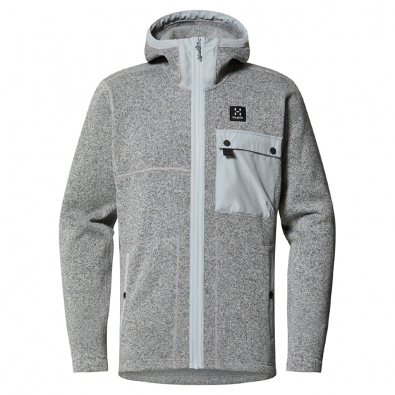 Haglöfs Hede Mid Hood Men Concrete ryhmässä Vaatteet ja kengät / Vaatetus / Takit / Fleecetakit @ Sportfiskeprylar.se (6064442A5020r)