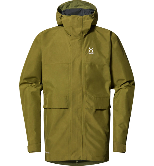 Haglöfs Reed GTX Parka Men Olive Green ryhmässä Vaatteet ja kengät / Vaatetus / Takit / Sadetakit @ Sportfiskeprylar.se (6064544VY015r)