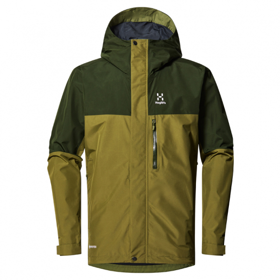 Haglöfs Lark GTX Jacket Men Olive Green/Seaweed Green ryhmässä Vaatteet ja kengät / Vaatetus / Takit / Sadetakit @ Sportfiskeprylar.se (6064565MP020r)