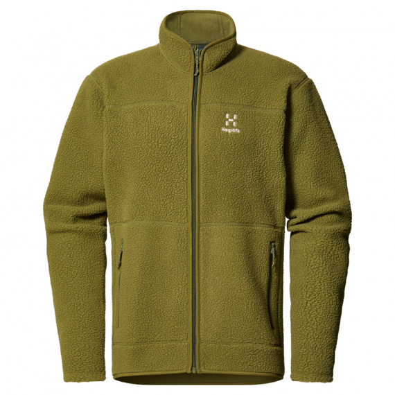Haglöfs Mossa Pile Jacket Men Olive Green ryhmässä Vaatteet ja kengät / Vaatetus / Takit / Fleecetakit @ Sportfiskeprylar.se (6065394VY020r)