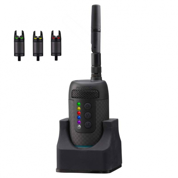 ProLogic K3 Bite Alarm Set 3+1 (Green,Yellow,Red) ryhmässä Työkalut ja tarvikkeet / Puremahälytykset ja indikaattorit / Tärpinilmaisimet @ Sportfiskeprylar.se (62040)