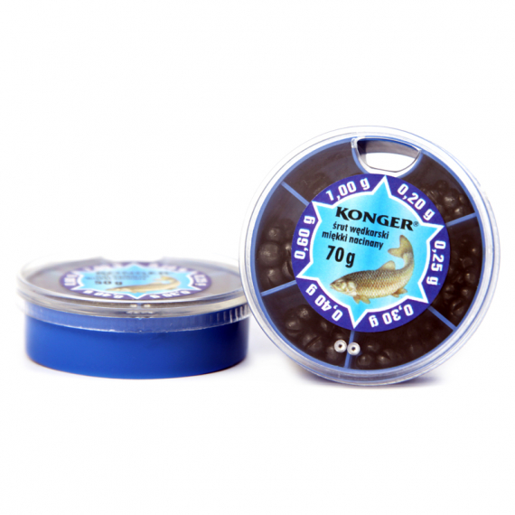 Konger Notched Fine Shots In Box ryhmässä Koukut & Tarvikkeet / Syvääjät ja painot / Painolajitelmat @ Sportfiskeprylar.se (664701070)